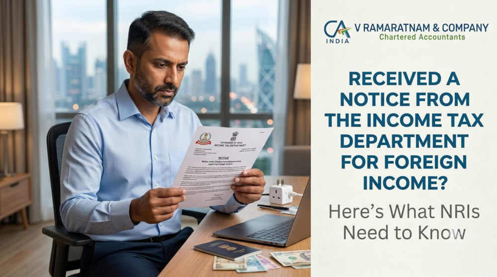 Indian income tax notice for foreign income